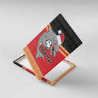 NRL Dolphins Mascot Christmas Personalised Canvas Wall Art Black Style