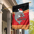 NRL Dolphins Mascot Christmas Personalised Garden Flag Black Style