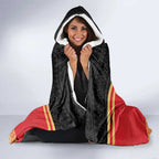 NRL Dolphins Mascot Christmas Personalised Hooded Blanket Black Style