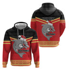 NRL Dolphins Mascot Christmas Personalised Hoodie Black Style