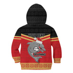 NRL Dolphins Mascot Christmas Personalised Kid Hoodie Black Style
