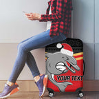 NRL Dolphins Mascot Christmas Personalised Luggage Cover Black Style