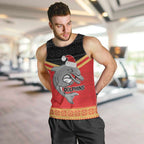 NRL Dolphins Mascot Christmas Personalised Men Tank Top Black Style