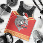 NRL Dolphins Mascot Christmas Personalised Men Tank Top Black Style