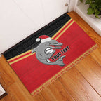NRL Dolphins Mascot Christmas Personalised Rubber Doormat Black Style