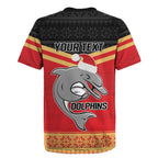 NRL Dolphins Mascot Christmas Personalised Rugby Jersey Black Style