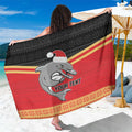 NRL Dolphins Mascot Christmas Personalised Sarong Black Style