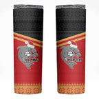NRL Dolphins Mascot Christmas Personalised Skinny Tumbler Black Style