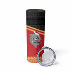 NRL Dolphins Mascot Christmas Personalised Skinny Tumbler Black Style