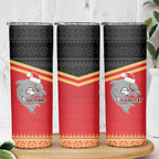 NRL Dolphins Mascot Christmas Personalised Skinny Tumbler Black Style
