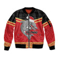 NRL Dolphins Mascot Christmas Personalised Sleeve Zip Bomber Jacket Black Style