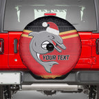 NRL Dolphins Mascot Christmas Personalised Spare Tire Cover Black Style