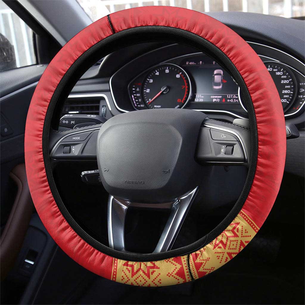 NRL Dolphins Mascot Christmas Steering Wheel Cover Black Style
