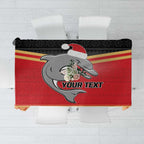 NRL Dolphins Mascot Christmas Personalised Tablecloth Black Style
