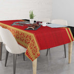 NRL Dolphins Mascot Christmas Personalised Tablecloth Black Style
