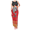 NRL Dolphins Mascot Christmas Personalised Tank Maxi Dress Black Style