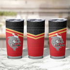 NRL Dolphins Mascot Christmas Personalised Tumbler Cup Black Style