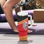 NRL Dolphins Mascot Christmas Personalised Tumbler With Handle Black Style