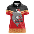 NRL Dolphins Mascot Christmas Personalised Women Polo Shirt Black Style