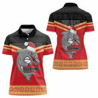 NRL Dolphins Mascot Christmas Personalised Women Polo Shirt Black Style