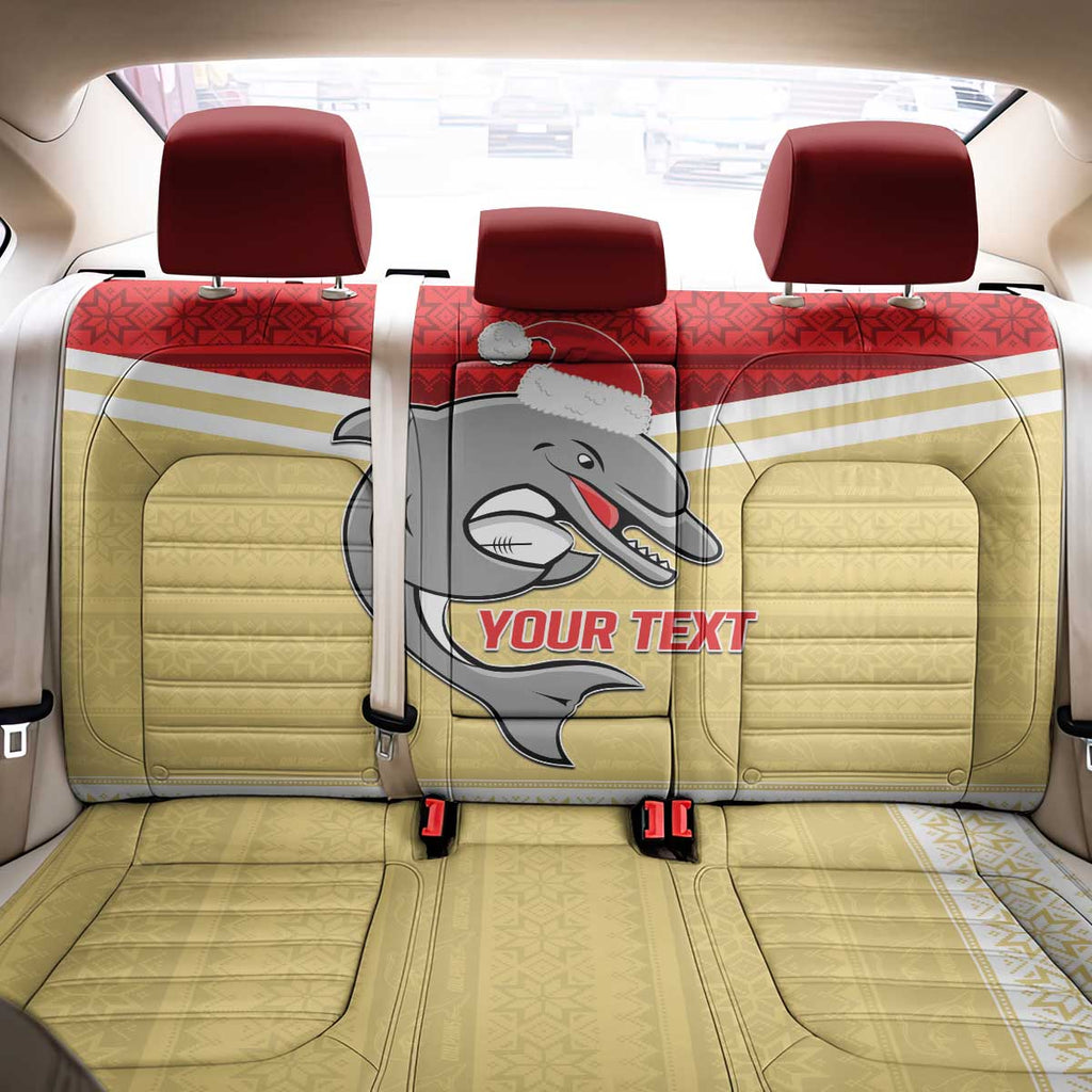 NRL Dolphins Mascot Christmas Personalised Back Car Seat Cover God Style