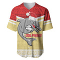 NRL Dolphins Mascot Christmas Personalised Baseball Jersey God Style