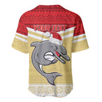 NRL Dolphins Mascot Christmas Personalised Baseball Jersey God Style