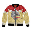 NRL Dolphins Mascot Christmas Personalised Bomber Jacket God Style