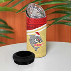 NRL Dolphins Mascot Christmas Personalised 4 in 1 Can Cooler Tumbler God Style