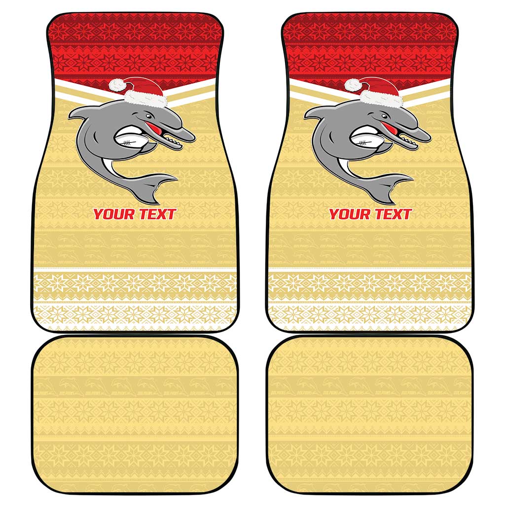 NRL Dolphins Mascot Christmas Personalised Car Mats God Style