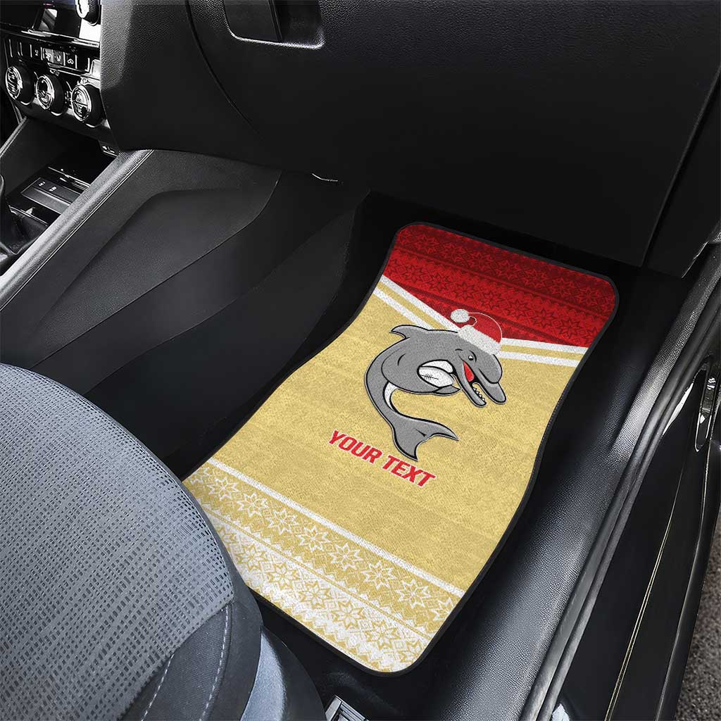 NRL Dolphins Mascot Christmas Personalised Car Mats God Style