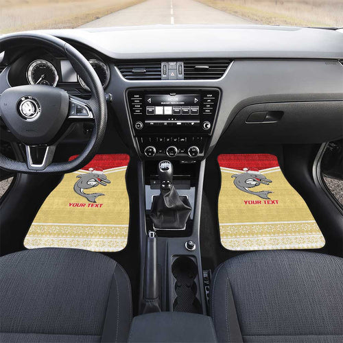 NRL Dolphins Mascot Christmas Personalised Car Mats God Style