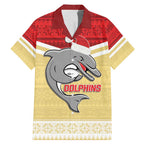 NRL Dolphins Mascot Christmas Personalised Family Matching Mermaid Dress and Hawaiian Shirt God Style