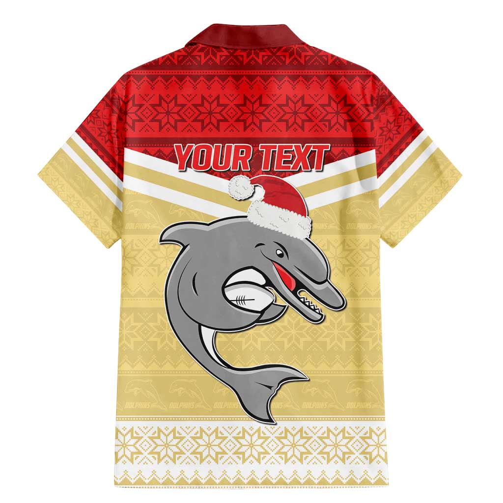 NRL Dolphins Mascot Christmas Personalised Family Matching Mermaid Dress and Hawaiian Shirt God Style