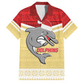 NRL Dolphins Mascot Christmas Personalised Family Matching Off Shoulder Maxi Dress and Hawaiian Shirt God Style