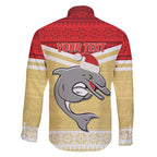 NRL Dolphins Mascot Christmas Personalised Family Matching Off Shoulder Maxi Dress and Hawaiian Shirt God Style
