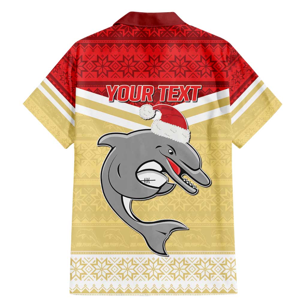 NRL Dolphins Mascot Christmas Personalised Family Matching Summer Maxi Dress and Hawaiian Shirt God Style