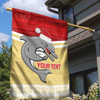 NRL Dolphins Mascot Christmas Personalised Garden Flag God Style