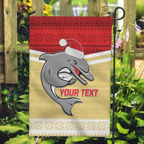 NRL Dolphins Mascot Christmas Personalised Garden Flag God Style