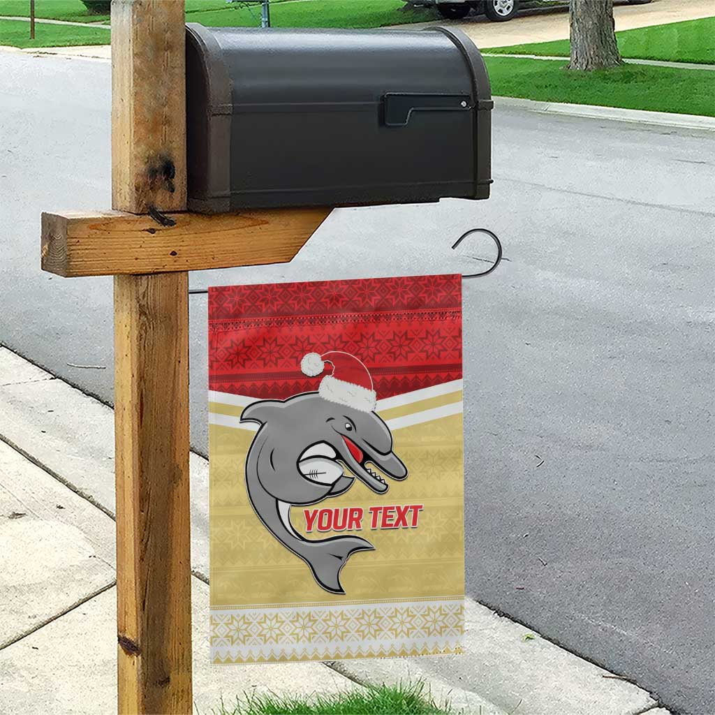 NRL Dolphins Mascot Christmas Personalised Garden Flag God Style