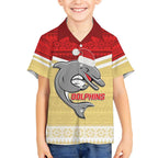 NRL Dolphins Mascot Christmas Personalised Hawaiian Shirt God Style