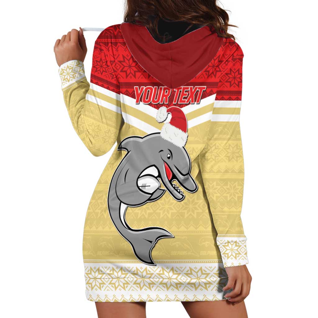 NRL Dolphins Mascot Christmas Personalised Hoodie Dress God Style