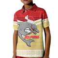 NRL Dolphins Mascot Christmas Personalised Kid Polo Shirt God Style