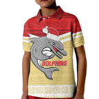 NRL Dolphins Mascot Christmas Personalised Kid Polo Shirt God Style