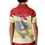NRL Dolphins Mascot Christmas Personalised Kid Polo Shirt God Style