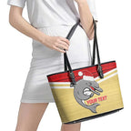 NRL Dolphins Mascot Christmas Personalised Leather Tote Bag God Style