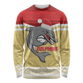 NRL Dolphins Mascot Christmas Personalised Long Sleeve Shirt God Style