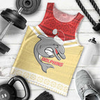 NRL Dolphins Mascot Christmas Personalised Men Tank Top God Style