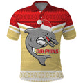 NRL Dolphins Mascot Christmas Personalised Polo Shirt God Style