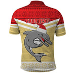 NRL Dolphins Mascot Christmas Personalised Polo Shirt God Style